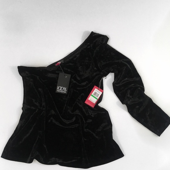 3/$21 Asymmetrical Black Velvet Bloomingdales - Picture 3 of 8